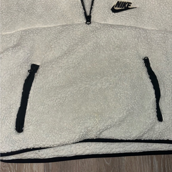 Nike crop fleece sweatshirt black and white M - Picture 4 of 5